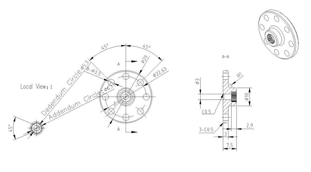 25mm 25t Teeth Half Servo Horn Arm Rc Accessory For Futaba / Ace - Foto 8