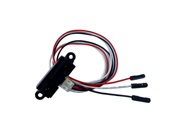 Picture of IR Range Sensor (10 cm to 80 cm) w/I2C female to TJC8 female cable