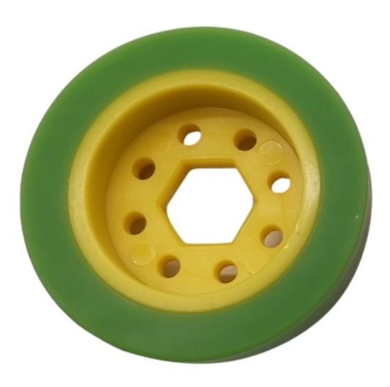Picture of 50mm Drive Wheel - 35A - 25mm wide - 1/2" Inner Hex - Green