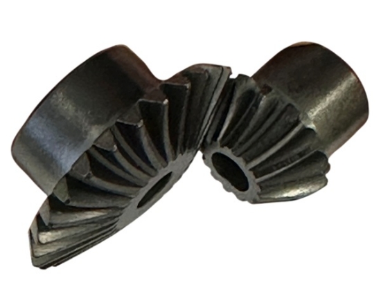 Picture of 13 and 26 Tooth D-Shaft Helical Bevel Gear Set