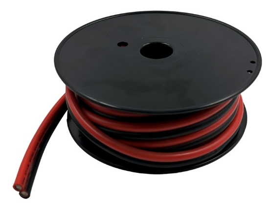 Picture of 6AWG Red/Black Flexible Silicone Bonded Wire 8m