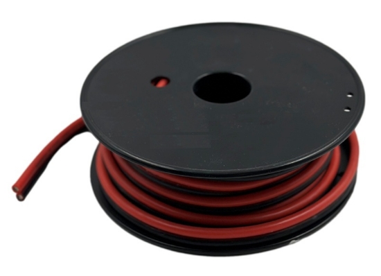 Picture of 10AWG Red/Black Flexible Silicone Bonded Wire 8m