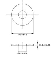 Picture of M3 Stainless Steel Flat Washer (10 pack)